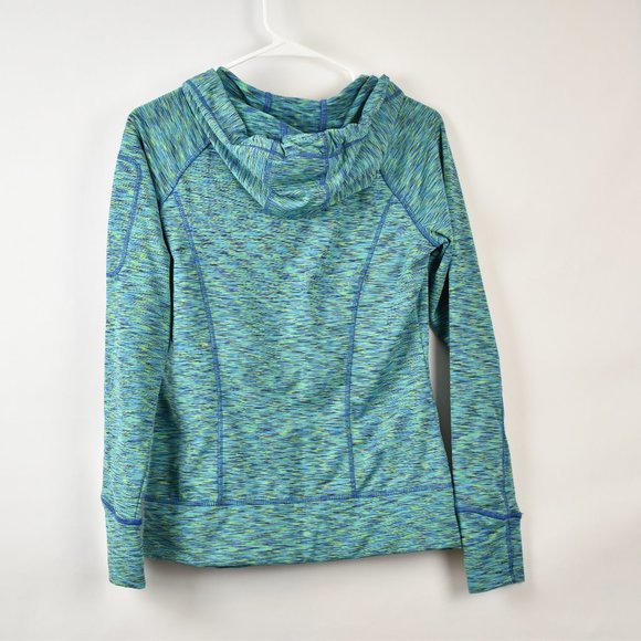 RBX Blue and Green Fleece Lined Workout Zip Up Athlete Hoodie Jacket Size Medium - Picture 6 of 10